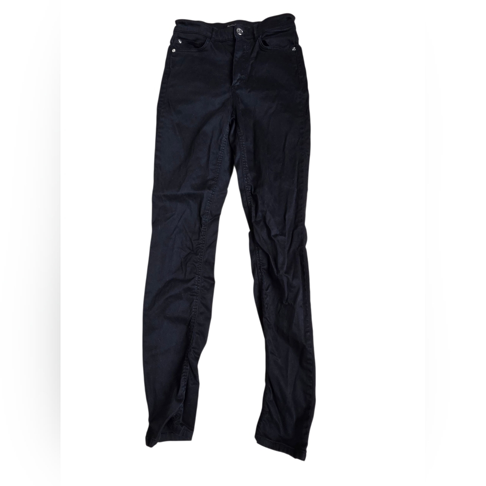 Massimo Dutti Black Rucked Leg Pants Size 2